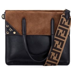 Fendi grace calf matte flip tote